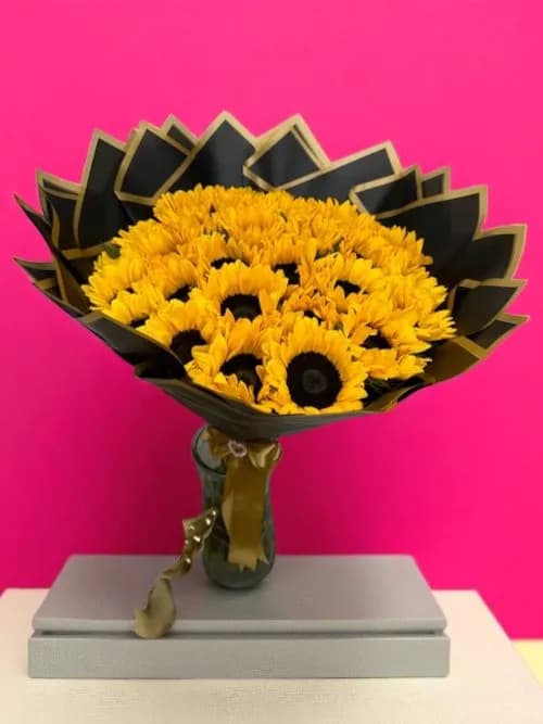 Bouquet de 20 Girasoles – Fuerza Dorada